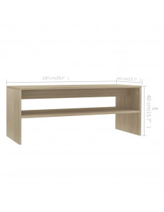 Tavolino da Salotto Rovere Sonoma 100x40x40cm Legno Multistrato
