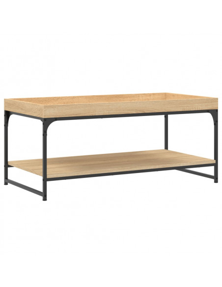 Tavolino da Salotto Rovere Sonoma 100x49x45cm Legno Multistrato