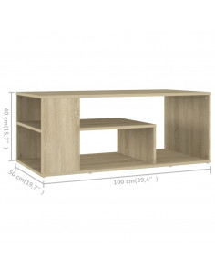 Tavolino da Salotto Rovere Sonoma 100x50x40cm Legno Multistrato