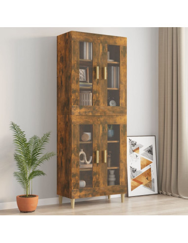 Armadietto Pensile a Parete Rovere Fumo 69,5x34x90 cm