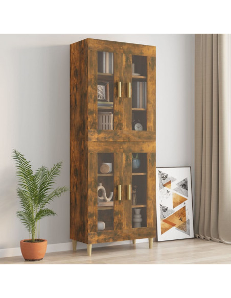 Armadietto Pensile a Parete Rovere Fumo 69,5x34x90 cm