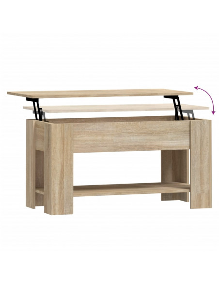 Tavolino da Salotto Rovere Sonoma 101x49x52cm Legno Multistrato