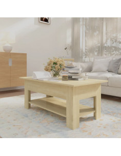 Tavolino da Salotto Rovere Sonoma 102x55x42 cm in Truciolato