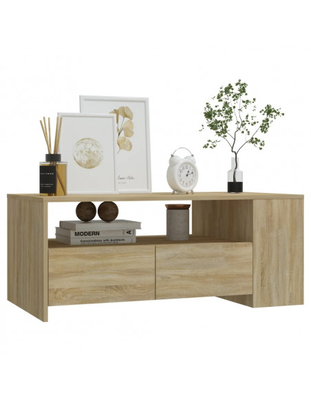 Tavolino da Salotto Rovere Sonoma 102x55x42cm Legno Compensato