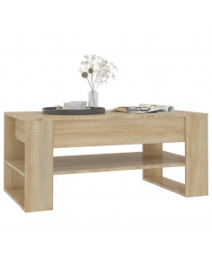 Tavolino da Salotto Rovere Sonoma 102x55x45cm Legno Multistrato