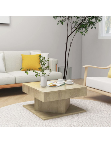 Tavolino da Salotto Rovere Sonoma 57x57x30 cm Legno Multistrato