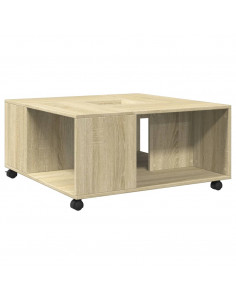 Tavolino da Salotto Rovere Sonoma 80x80x40 cm Legno Multistrato