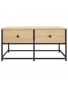 Tavolino da Salotto Rovere Sonoma 80x80x40 cm Legno Multistrato