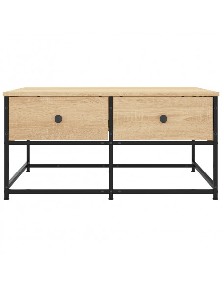 Tavolino da Salotto Rovere Sonoma 80x80x40 cm Legno Multistrato