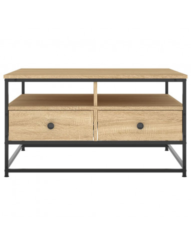 Tavolino da Salotto Rovere Sonoma 80x80x45cm Legno Multistrato