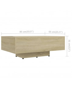 Tavolino da Salotto Rovere Sonoma 85x55x31cm Legno Multistrato