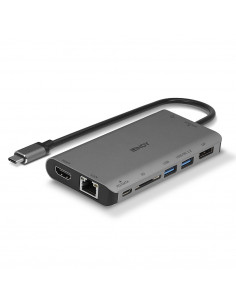 Lindy 43323 replicatore di porte e docking station per laptop Cablato USB 3.2 Gen 1 (3.1 Gen 1) Type-C Nero, Grigio 2