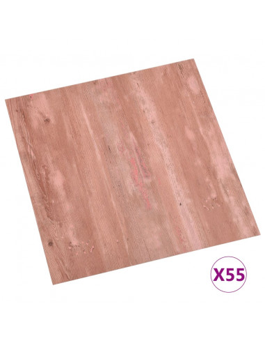 Listoni per Pavimenti Autoadesivi 55 pz in PVC 5,11 m² Rossi