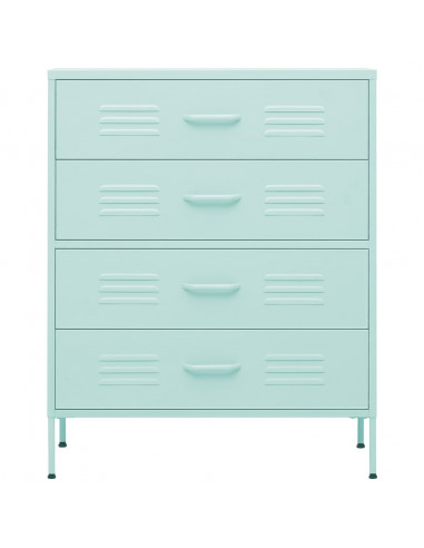 Cassettiera Menta 80x35x101,5 cm in Acciaio