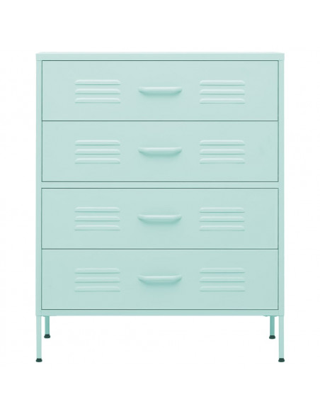 Cassettiera Menta 80x35x101,5 cm in Acciaio