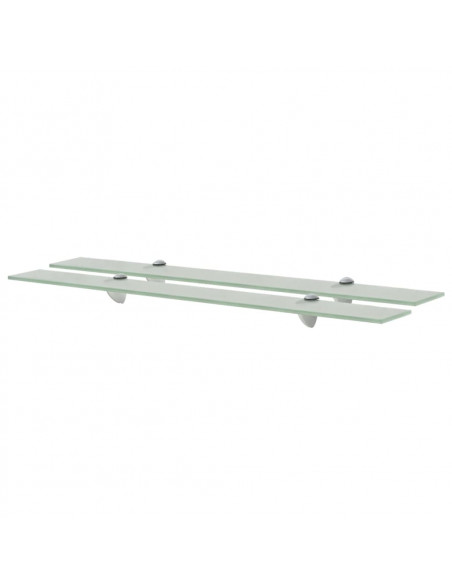 Mensole Galleggianti 2 pz in Vetro 80x10 cm 8 mm