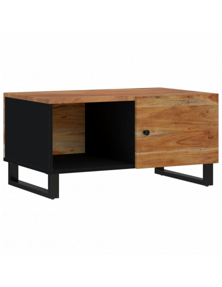Tavolino da Soggiorno 80x50x40 cm Massello Acacia e Multistrato