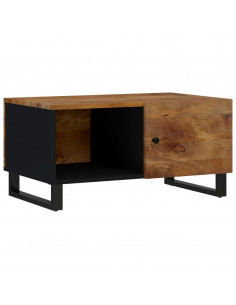 Tavolino da Soggiorno 80x50x40 cm Massello Mango e Multistrato