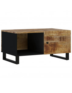 Tavolino da Soggiorno 80x50x40 cm Massello Mango e Multistrato