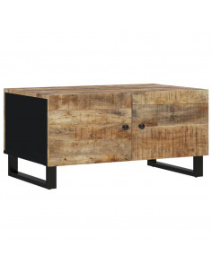 Tavolino da Soggiorno 80x50x40 cm Massello Mango e Multistrato