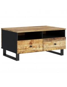 Tavolino da Soggiorno 80x54x40 cm Massello Mango e Multistrato