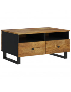 Tavolino da Soggiorno 80x54x40 cm Massello Mango e Multistrato