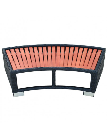 Scalino per Spa in Polyrattan 92x45x25 cm Nero