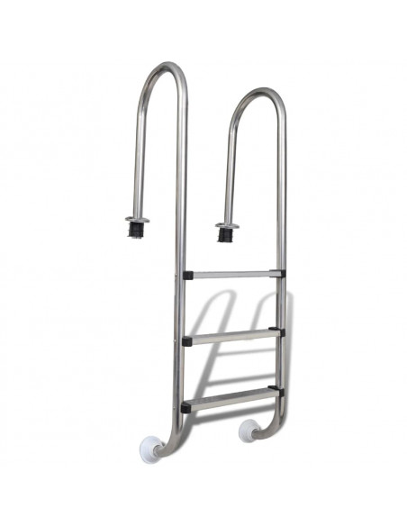 Scaletta per Piscina 3 Gradini in Acciaio Inox 304 120 cm