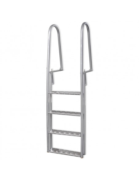 Scala a 4 Gradini per Piscina/Banchina in Alluminio 167 cm