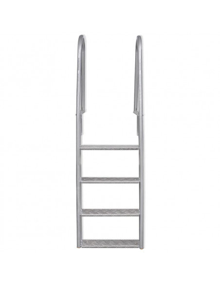 Scala a 4 Gradini per Piscina/Banchina in Alluminio 167 cm