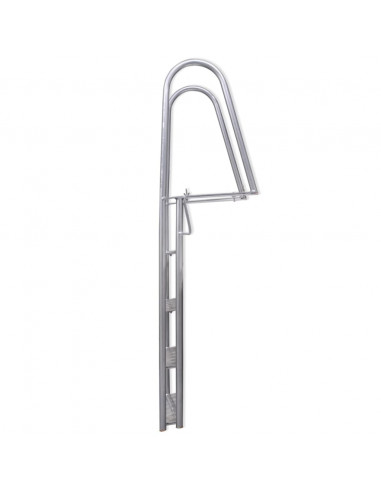 Scala a 4 Gradini per Piscina/Banchina in Alluminio 167 cm