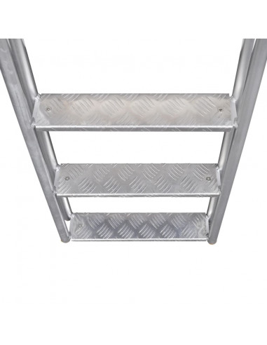 Scala a 4 Gradini per Piscina/Banchina in Alluminio 167 cm