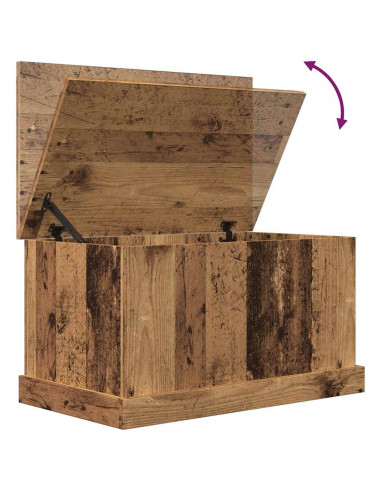 Scatola Portaoggetti Legno Antico 70x40x38 cm Legno Multistrato