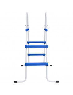 Scaletta per Piscina Blu e Bianca 84 cm Acciaio 2