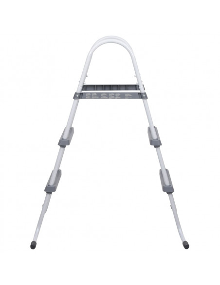Scaletta per Piscina Grigia 84 cm Acciaio