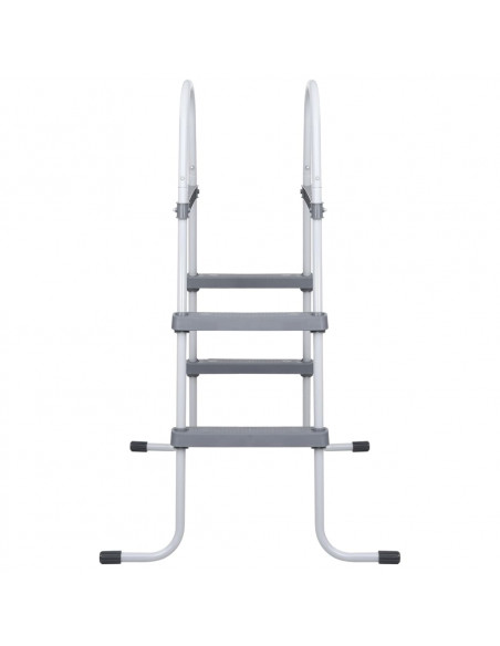 Scaletta per Piscina Grigia 84 cm Acciaio