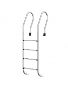 Scala per Piscina 54x38x184,5 cm Acciaio Inox 304 2