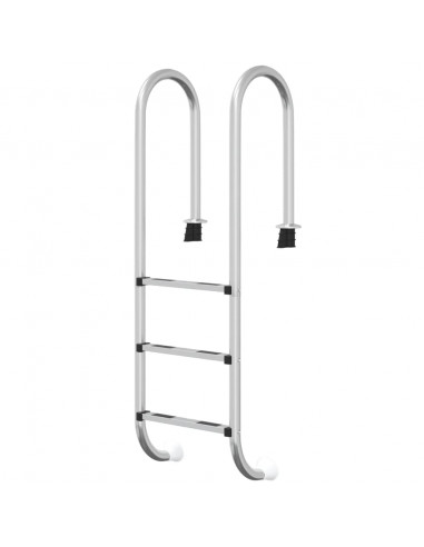 Scala per Piscina 54x38x158 cm Acciaio Inox 304