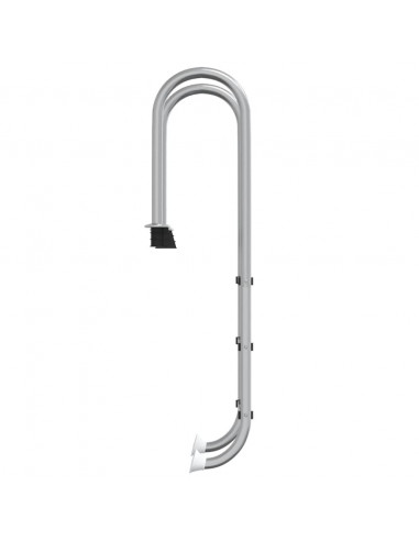 Scala per Piscina 54x38x158 cm Acciaio Inox 304