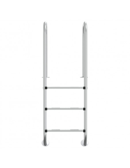 Scala per Piscina 54x38x158 cm Acciaio Inox 304