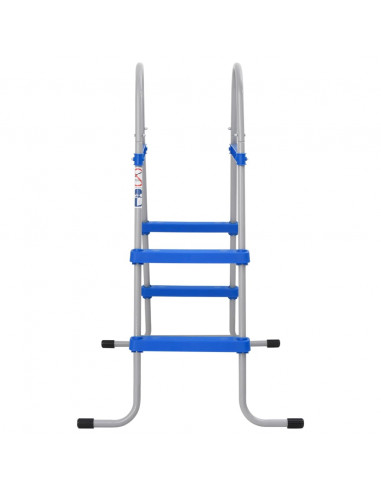 Scaletta per Piscina Fuori Terra 84 cm in Acciaio e Plastica
