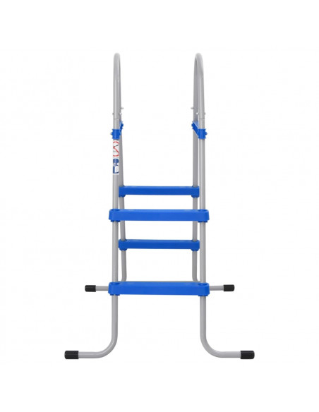 Scaletta per Piscina Fuori Terra 84 cm in Acciaio e Plastica