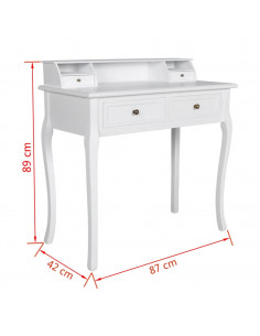 Tavolino da Trucco Moderno Mobiletto Make Up Bianco