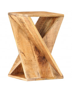 Tavolino di Servizio 35x35x55 cm in Legno Massello di Mango