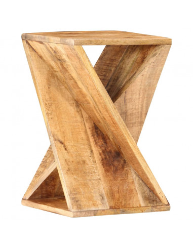 Tavolino di Servizio 35x35x55 cm in Legno Massello di Mango