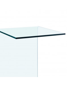 Tavolino di Servizio 40x40x60 cm in Vetro Temperato