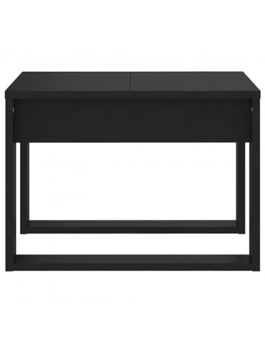 Tavolino di Servizio Nero 50x50x35 cm in Truciolato