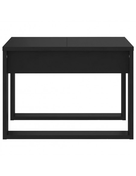 Tavolino di Servizio Nero 50x50x35 cm in Truciolato