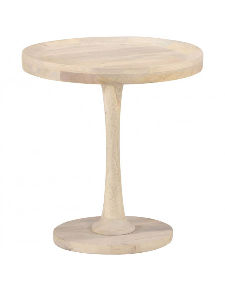 Tavolino di Servizio Ø50x55 cm in Legno Massello di Mango