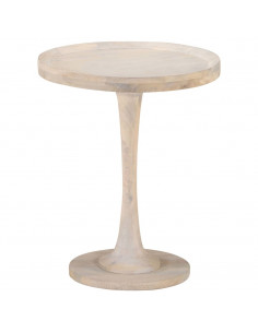 Tavolino di Servizio Ø60x75 cm in Legno Massello di Mango